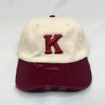 Kappa Alpha Psi Kream & Krimson distressed hat