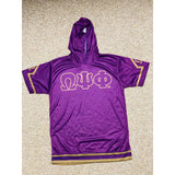 “ΩΨΦ” Omega Psi Phi Dri-Fit Short Sleeve Hoodie