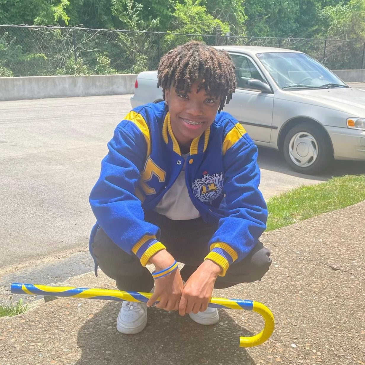 SGRho Wool and Leather Letterman Jacket