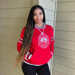 DST Red Crest Chenille Crewneck