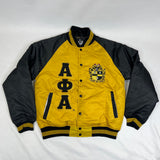 Alpha Old Gold Bomber Jacket Custom Lining