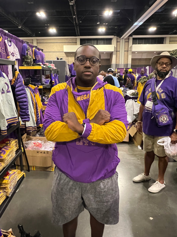 Omega Psi Phi Half Zip Windbreaker Jacket
