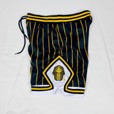 Alpha Pinstripe Heavy Mesh Basketball Shorts