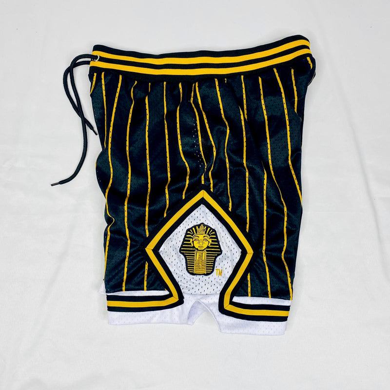Alpha Pinstripe Heavy Mesh Basketball Shorts