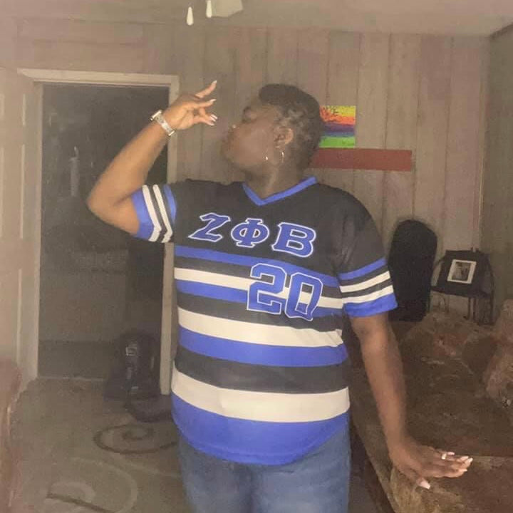 Zeta Phi Beta Black Striped Baseball Jersey