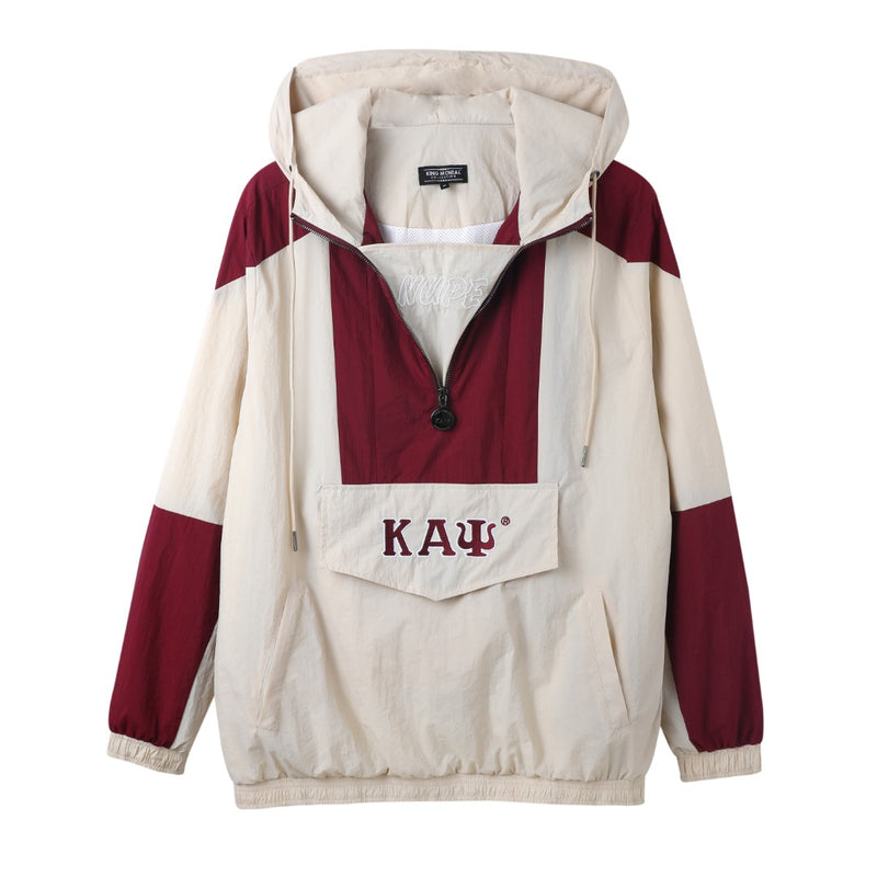 Kappa Krimson/Kream Half Zip Windbreaker Jacket