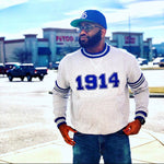 Phi Beta Sigma Grey 1914 Chenille Crewneck