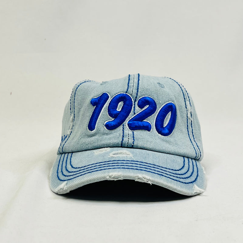 Zeta 1920 Denim Distressed Hat