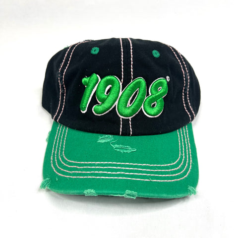 1908 Black & Green Hat