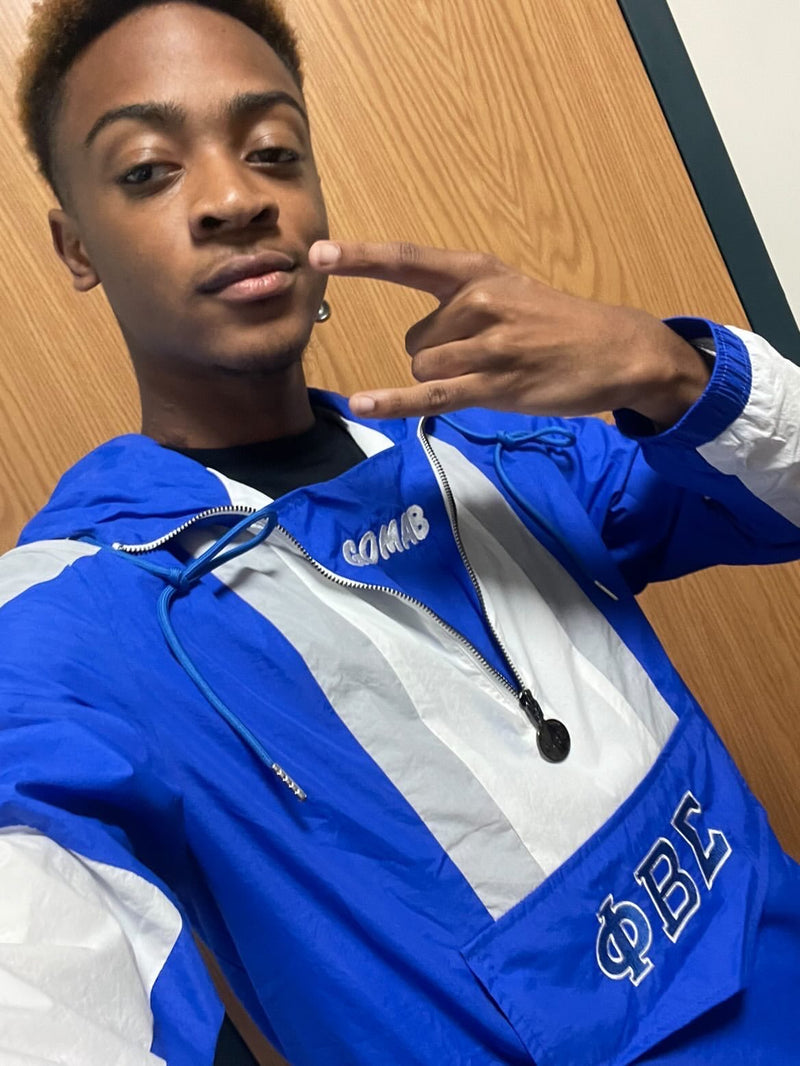 Phi Beta Sigma Half Zip Windbreaker Jacket