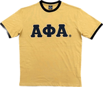 Premium Alpha Old Gold Ringer Tshirt