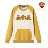 Alpha Neutral/Gold Chenille Pocket Crewneck