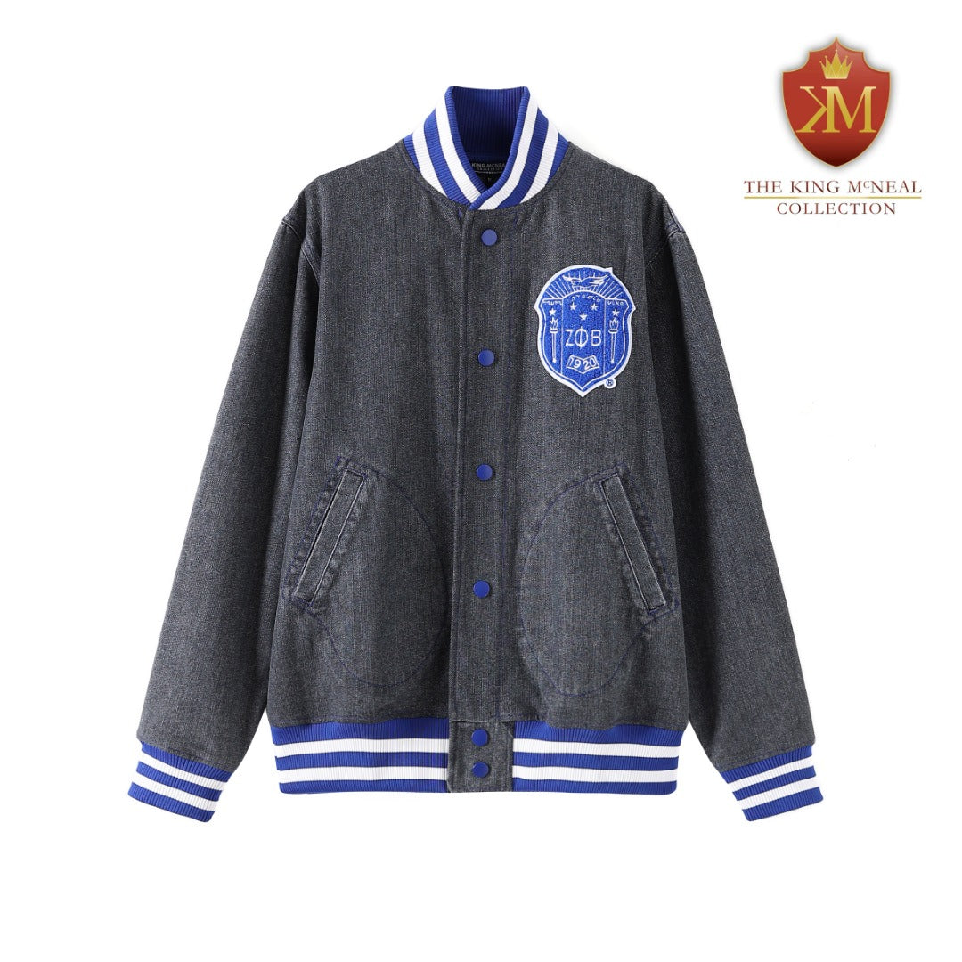 Zeta Black Denim Bomber Jacket Read Description