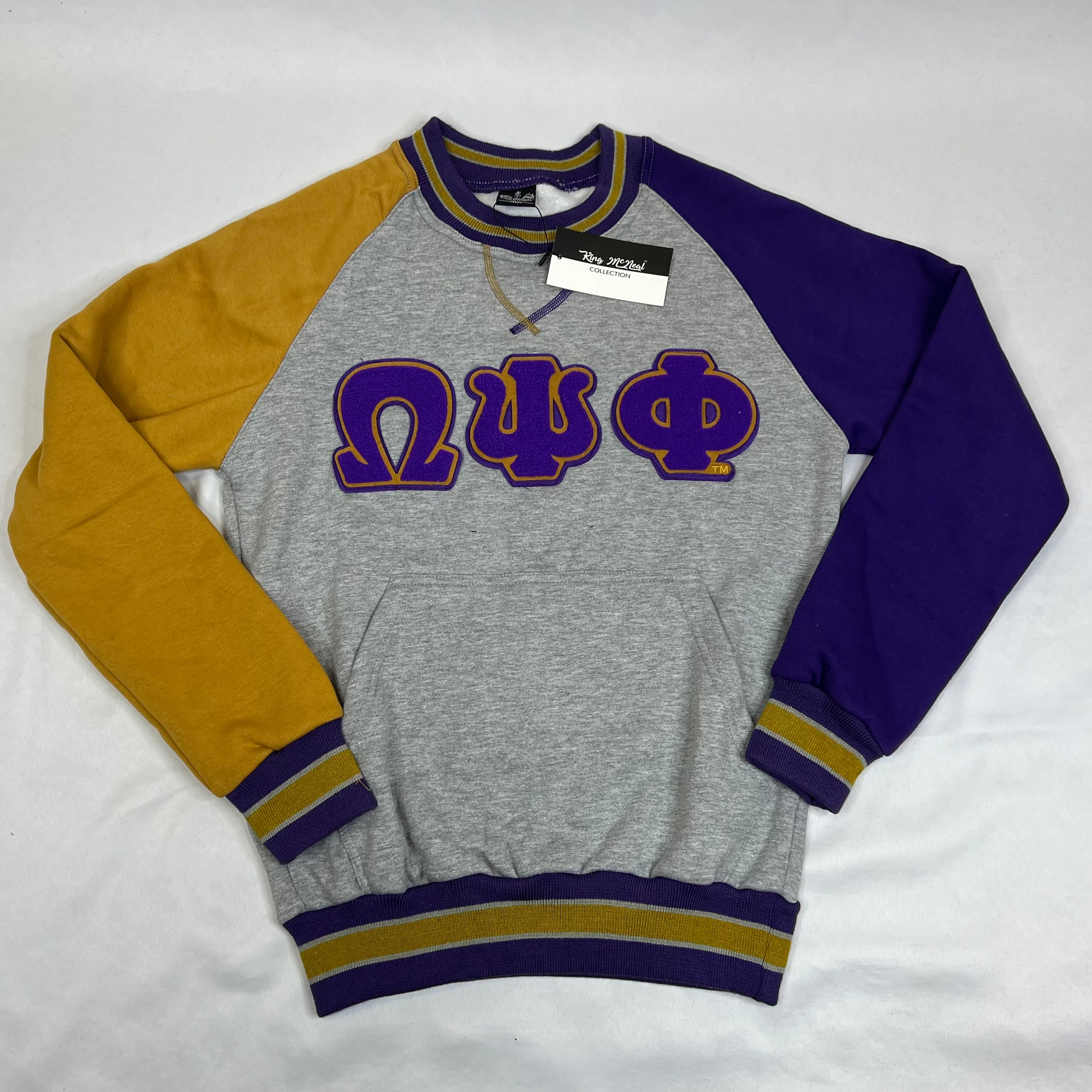 Omega Grey Purple Chenille Crewneck