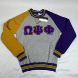 Omega Grey Purple Chenille Crewneck