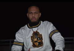 Alpha Neutral Crest Chenille Crewneck