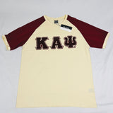 Kappa Kream Premium Chenille Letter Raglan T-Shirt