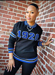 Zeta Phi Beta Black 1920 Chenille Crewneck