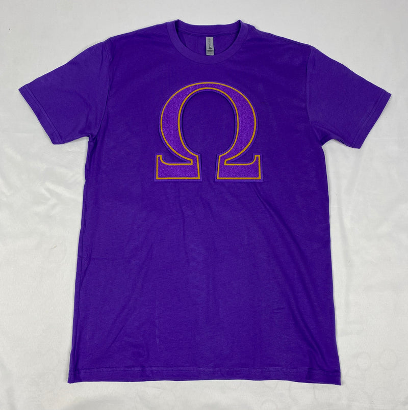 Omega Purple Chenille Letter T-shirt