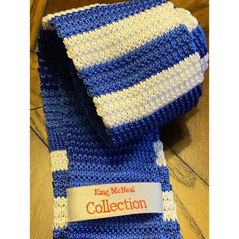 Blue and White (Sigma Inspired) Knit Tie