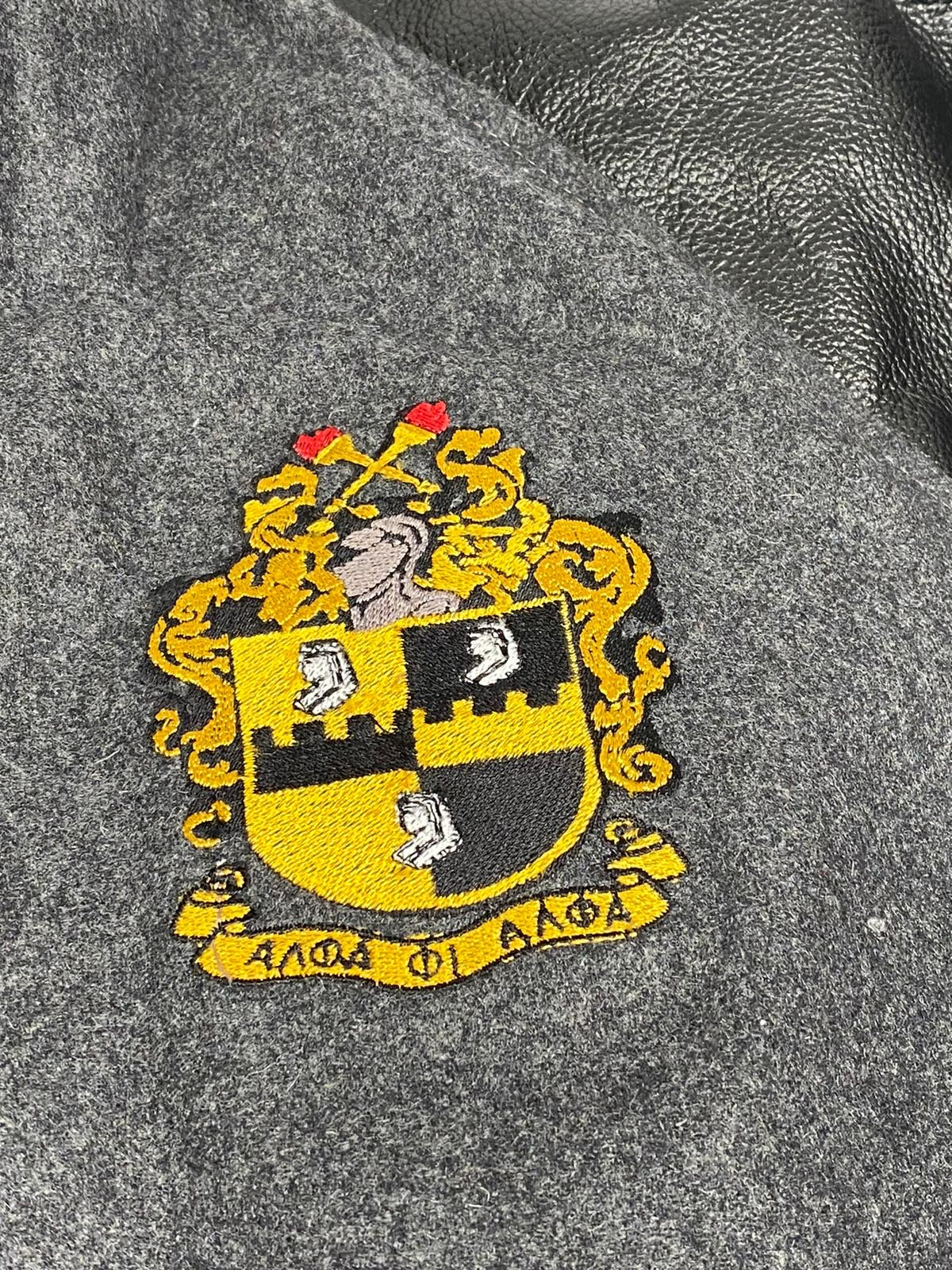 Alpha Phi Alpha Wool And Leather Letterman Jacket