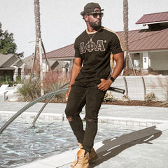 Alpha Black and Old Gold Premium Shirt