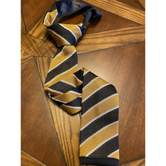 Black and Old Gold (Alpha Inspired) Knit Tie