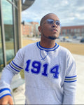 Phi Beta Sigma Grey 1914 Chenille Crewneck
