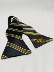 Black and Old Gold Alpha Monogram BowTie