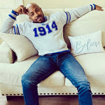 Phi Beta Sigma Grey 1914 Chenille Crewneck