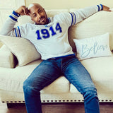 Phi Beta Sigma Grey 1914 Chenille Crewneck
