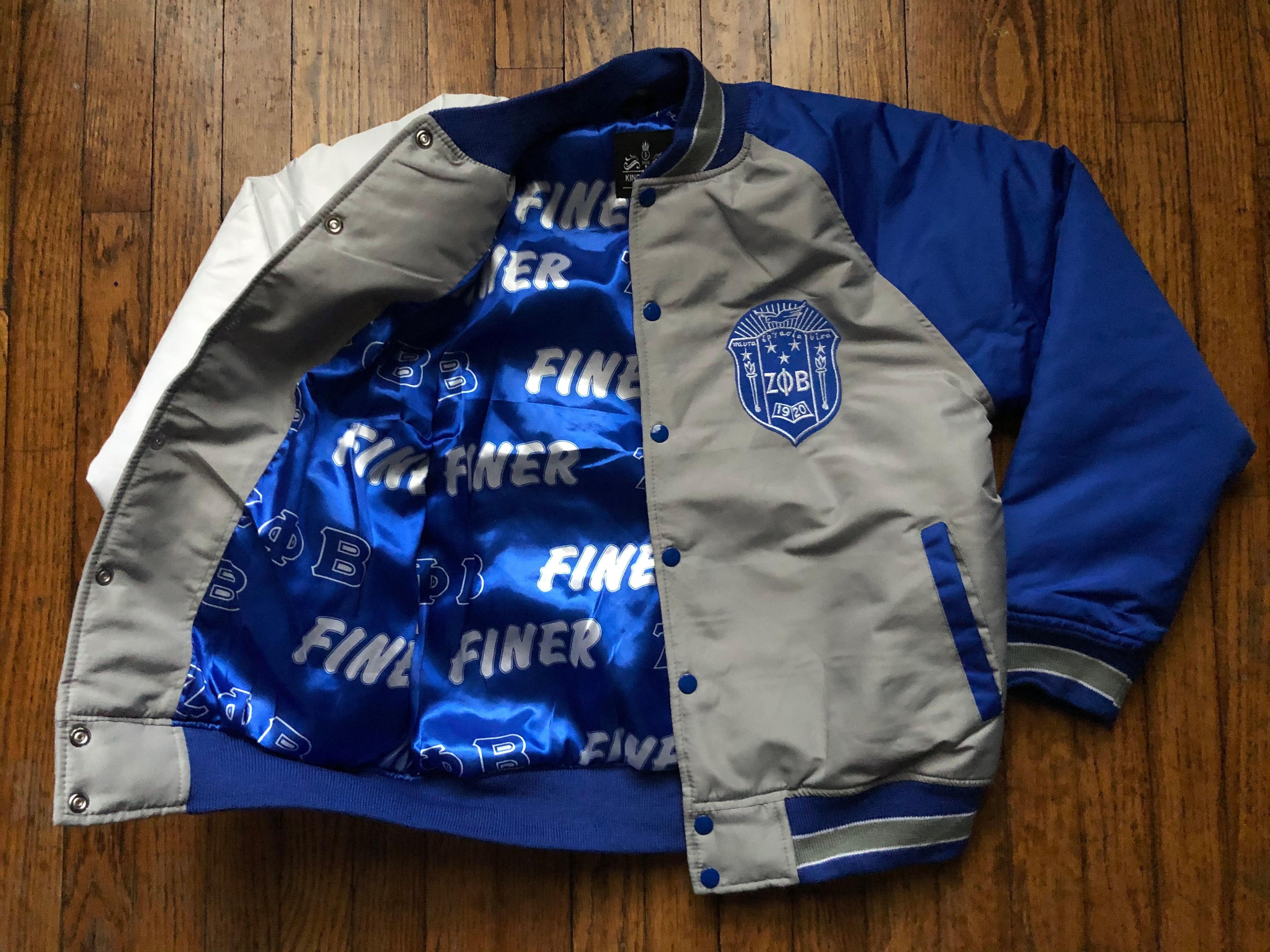 Grey Zeta Bomber Jacket Custom Lining