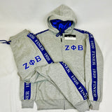 Zeta Grey Tapered Sweatsuit Joggers (Unisex Size)
