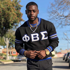 Phi Beta Sigma Black Chenille Crewneck sweatshirt