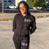 SGRho Black Tapered Sweatsuit Jacket (Unisex Size)