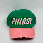 “PHIRST” Green & Pink Hat