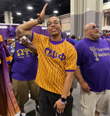 Omega Gold Pinstripe Baseball Jersey