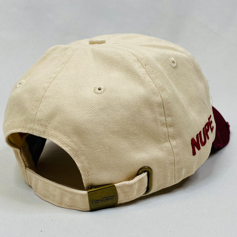 “ΦΝΠ” Phi Nu Pi Kream & Krimson distressed hat