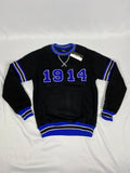 Phi Beta Sigma Black 1914 Chenille Crewneck