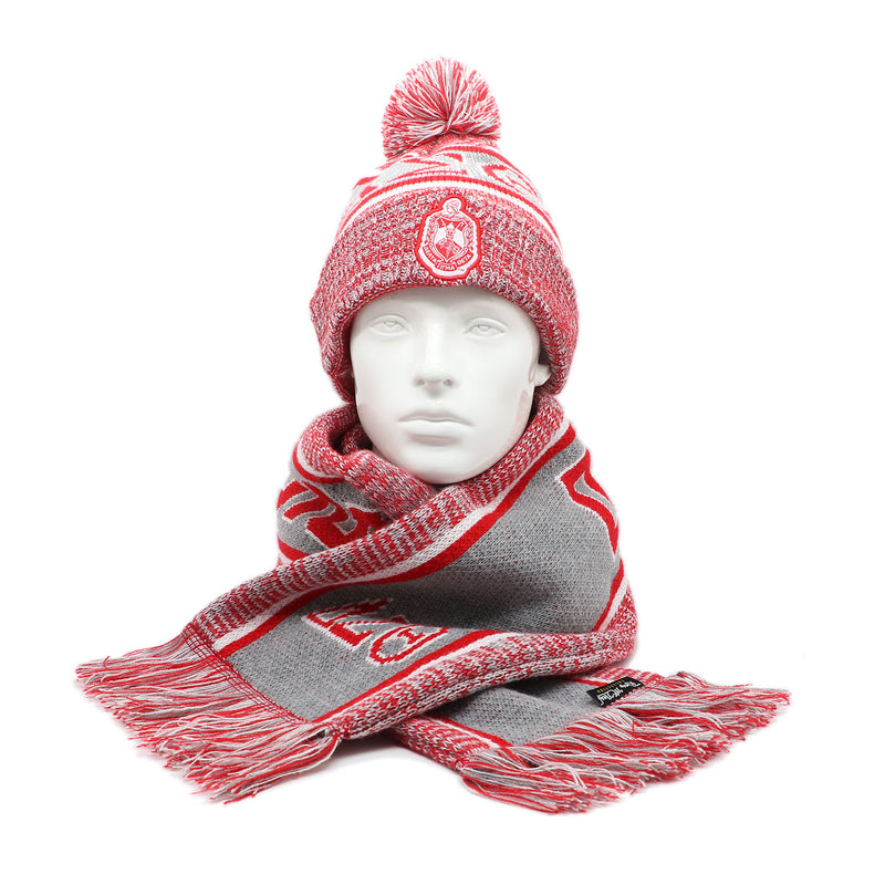Delta Grey Scarf And Hat Set