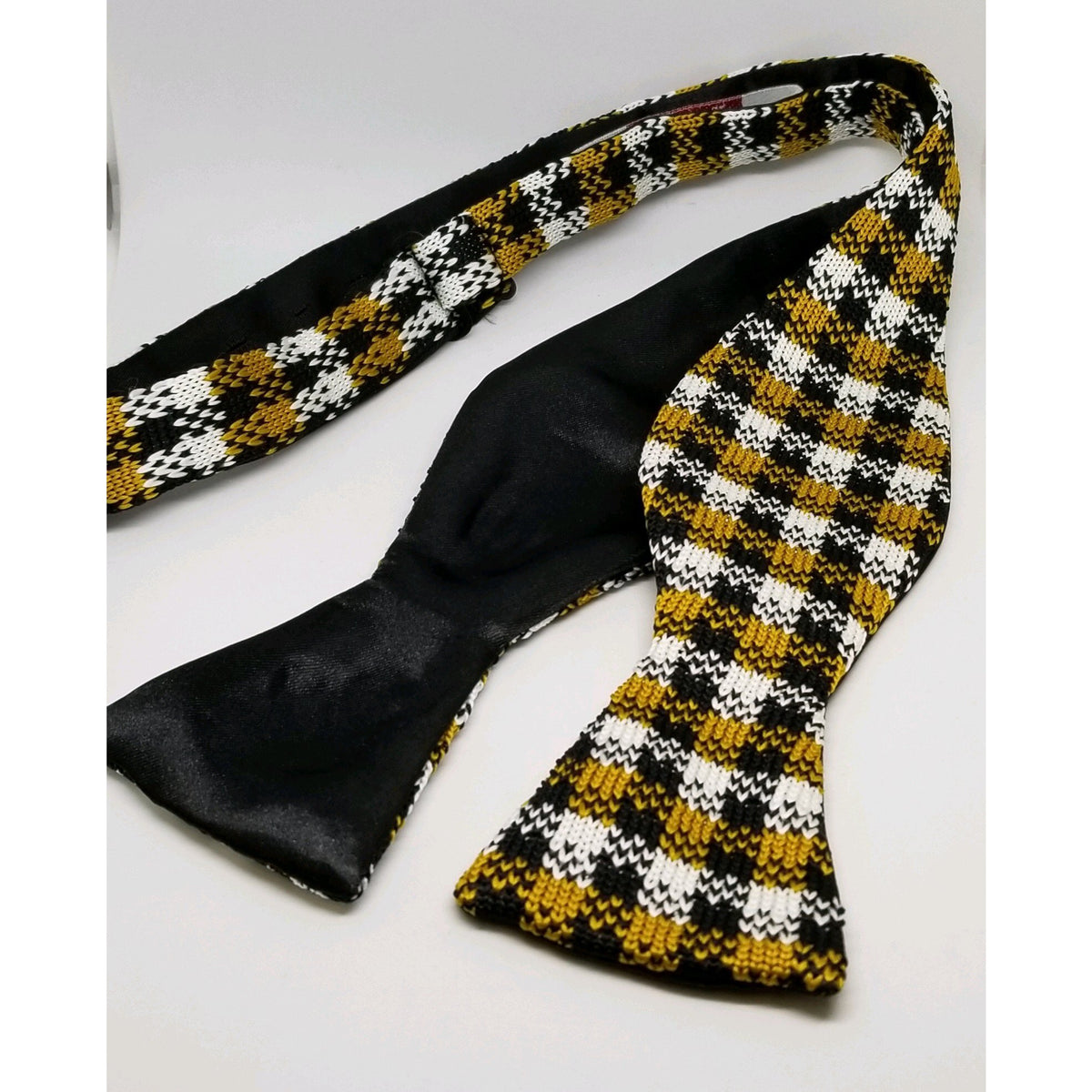 Black and Old Gold (Alpha Inspired) Knit Bow Tie II