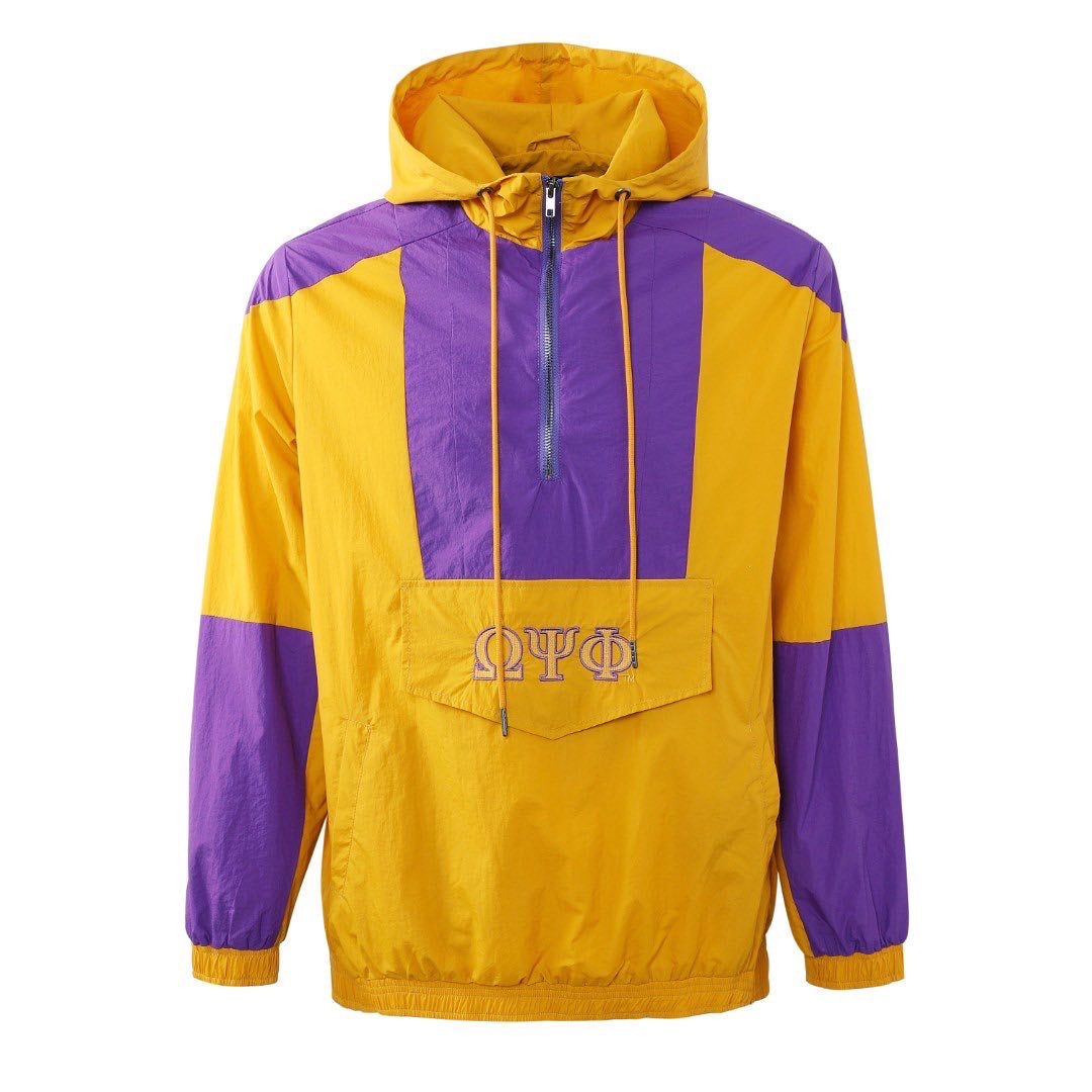 Omega Psi Phi Half Zip Windbreaker Jacket