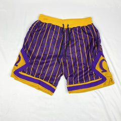 Omega Pinstripe Heavy Mesh Basketball Shorts