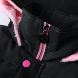AKA Black Hooded Puffer Vest Sherpa Lining Read Description