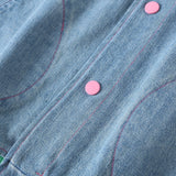 AKA Blue Denim Bomber Jacket Read Description