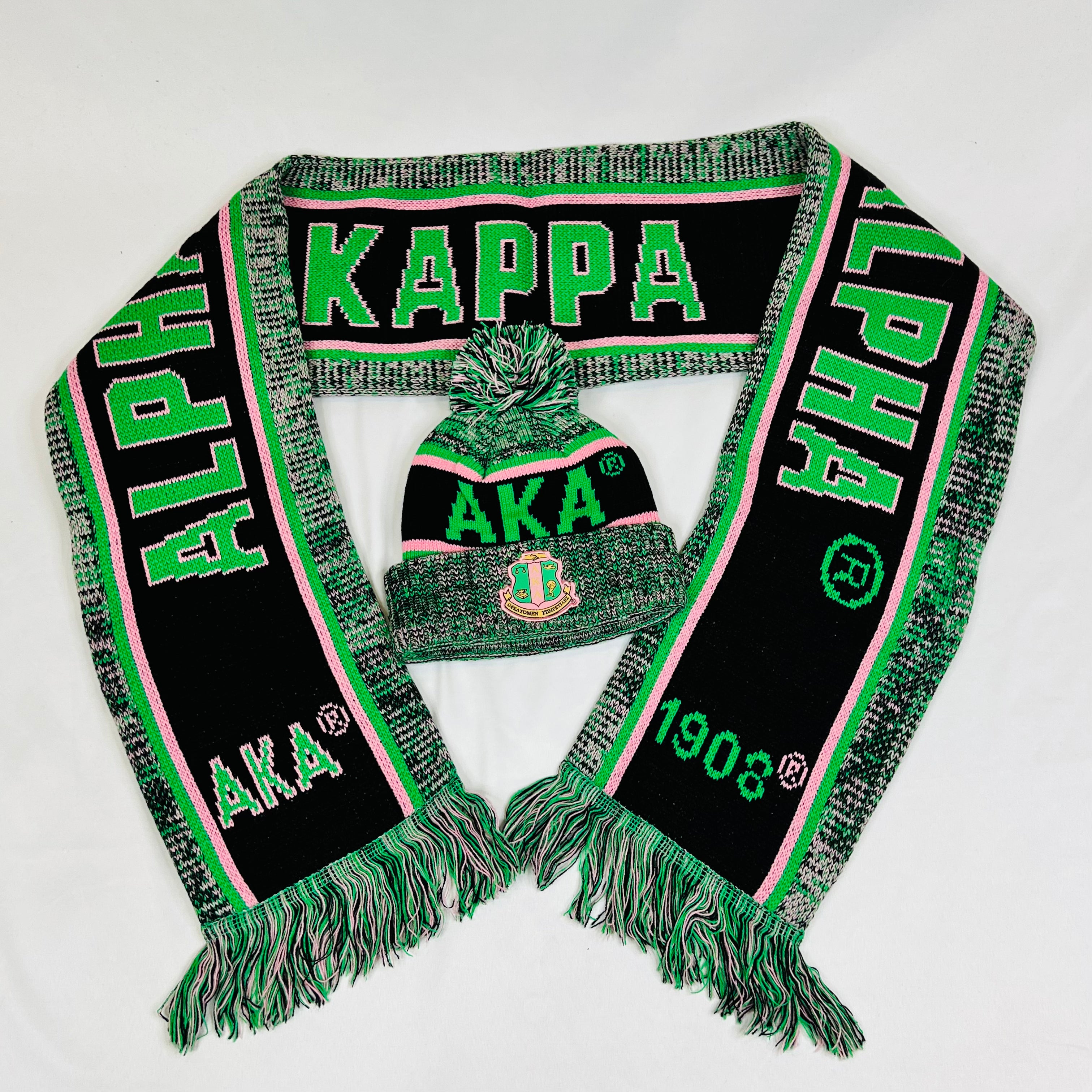 AKA Scarf and One Hat Black