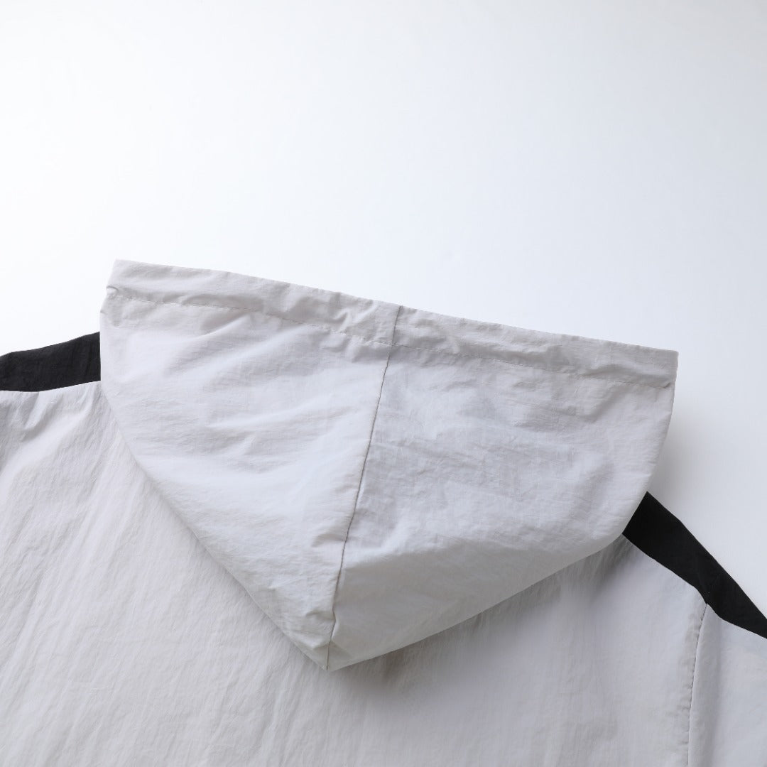 Alpha Grey Half Zip Windbreaker Jacket