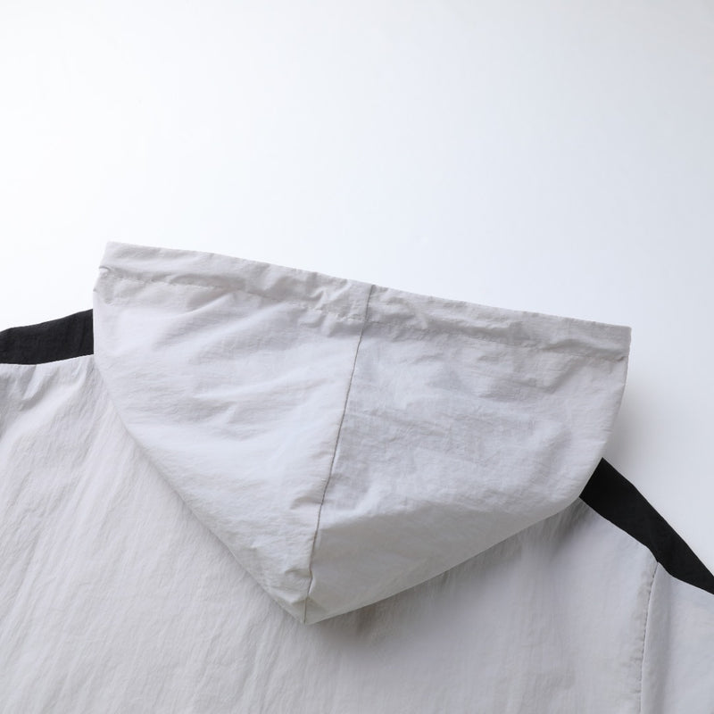 Alpha Grey Half Zip Windbreaker Jacket