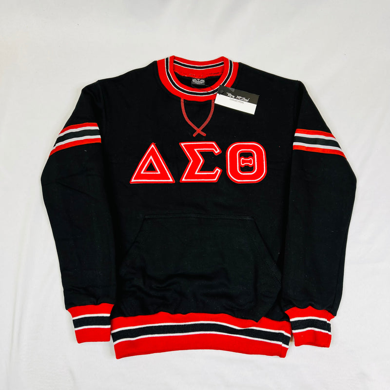 Delta Sigma Theta Black Chenille Crewneck