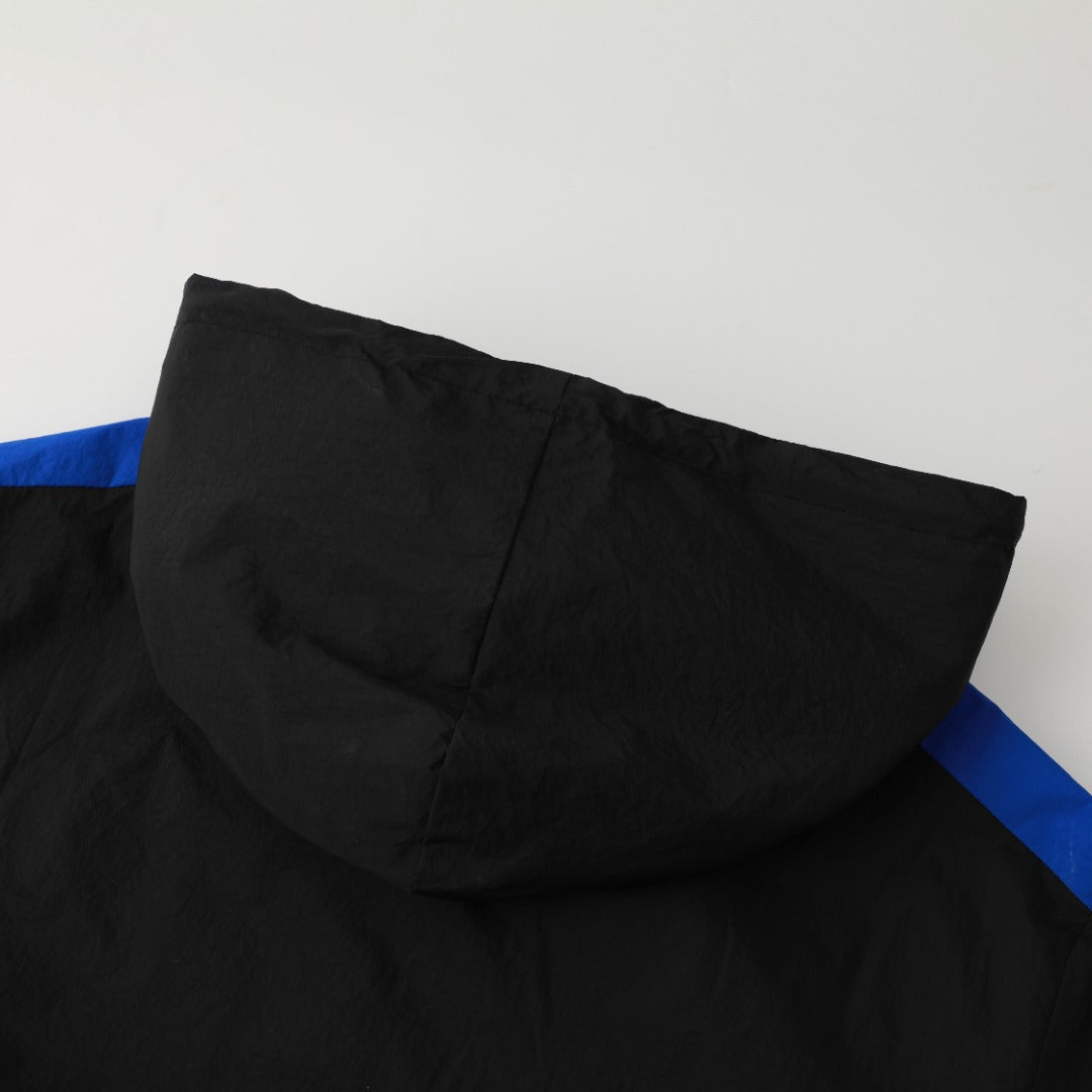 Zeta Black Half Zip Windbreaker Jacket